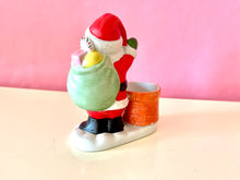 Load image into Gallery viewer, Vintage 1980s Ceramic Santa Claus Tea Light Candleholder
