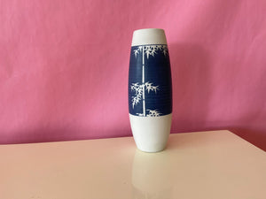 Vintage 60s Japanese Vase with Bamboo Design