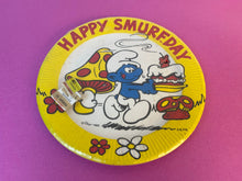 Load image into Gallery viewer, Vintage 1982 Happy Smurfday Birthday Party Plates NOS
