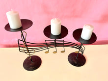 Load image into Gallery viewer, Vintage 1980s Post Modern Memphis Styled Musical Notes Candle Holder In The Style of Scardy
