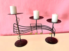 Load image into Gallery viewer, Vintage 1980s Post Modern Memphis Styled Musical Notes Candle Holder In The Style of Scardy

