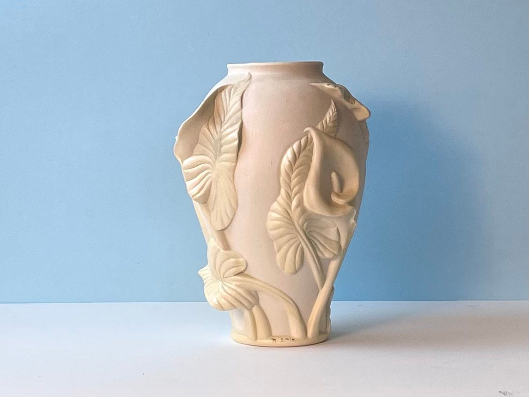 Vintage Arts + Crafts Calla Lily Pottery Studio Vase