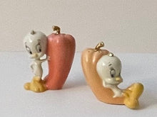 Load image into Gallery viewer, Vintage 90s Tweety Bird Chilly Pepper Salt + Pepper Shakers by Lenox for Warner Brothers
