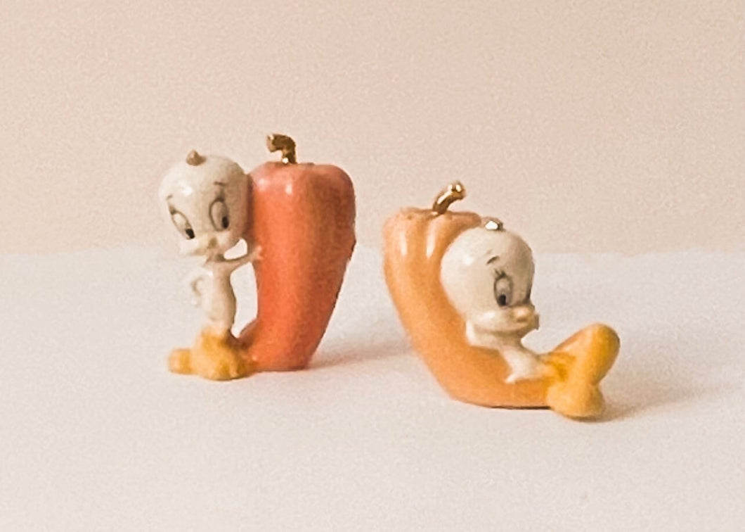 Vintage 90s Tweety Bird Chilly Pepper Salt + Pepper Shakers by Lenox for Warner Brothers