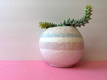 Load image into Gallery viewer, Vintage 80s Striped Round Vase
