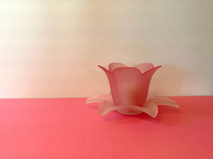 Vintage 80s Pink + White Candleholder from Partylite