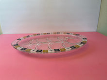 Load image into Gallery viewer, Vintage 1960s Inland Glass Atomic Starburst Footed Platter
