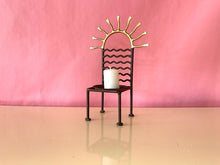 Load image into Gallery viewer, Vintage 90s Wrought Iron Chair Candle Holders
