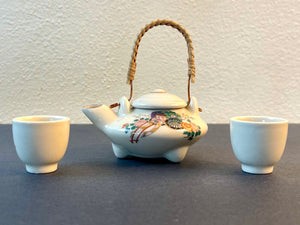 Vintage Ceramic Miniature Japanese Tea Set For Two