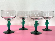 Load image into Gallery viewer, 1980s Set of Four Libbey Cactus Margarita Glasses
