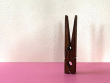 Load image into Gallery viewer, Vintage 1980s Giant Wooden Clothes Pin Memo Clip
