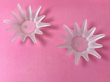 Load image into Gallery viewer, Vintage Frosted Glass Starburst Tea Light or Candleholders by Princess House
