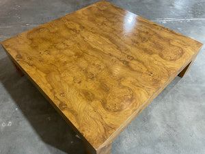 Vintage Mid Century Modern 1970s Milo Baughman Monumental Burl Wood Table
