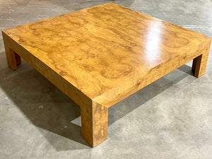 Vintage Mid Century Modern 1970s Milo Baughman Monumental Burl Wood Table