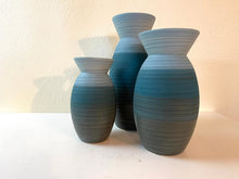 Load image into Gallery viewer, Vintage Blue Ombréd Pottery Vase Med Size
