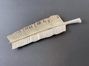 Vintage Banana Leaf or Palm Frond Decorative Metal Dish by Wilton