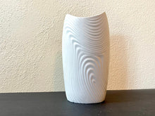 Load image into Gallery viewer, Vintage 90s White Ceramic Wavy Gravy Decorative Vase
