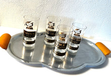 Load image into Gallery viewer, Vintage Georges Briard Set of 4 Muddled Wisdom Owls of Wisdom Cocktail Glasses
