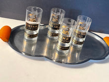 Load image into Gallery viewer, Vintage Georges Briard Set of 4 Muddled Wisdom Owls of Wisdom Cocktail Glasses
