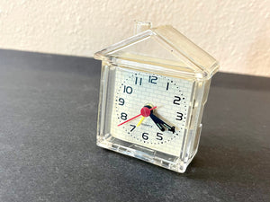 Vintage 80s Lucite Travel Clock