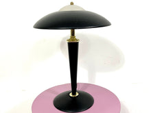 Load image into Gallery viewer, Vintage 80s Black and Gold Post Modern Table Lamp
