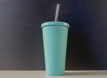 Load image into Gallery viewer, Starbucks Mermaid Logo Tumbler Tiffany Blue 16oz
