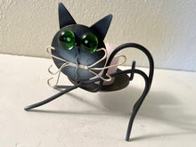 Load image into Gallery viewer, Vintage 90s Metal Cat Candle Holder
