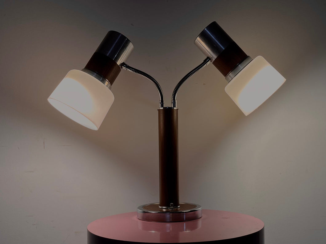 Vintage 60s Double Gooseneck Desk Lamp