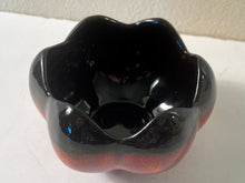 Load image into Gallery viewer, Vintage 1960s Decorative Ceramic Black Bowl with Scalloped Edge
