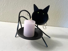 Load image into Gallery viewer, Vintage 90s Metal Cat Candle Holder
